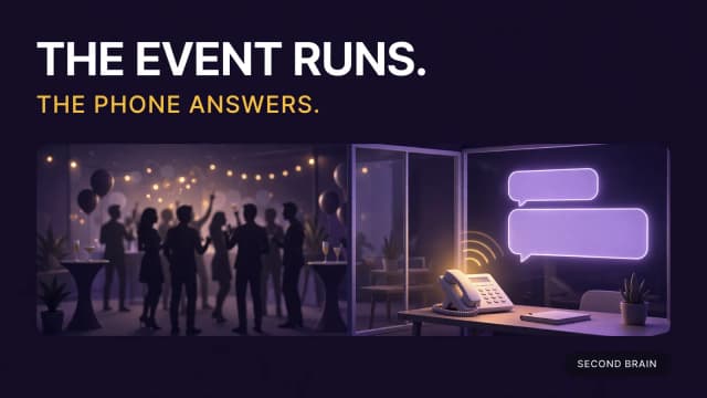 A venue enquiry call missed during an event, answered in seconds by text back with a viewing proposed
